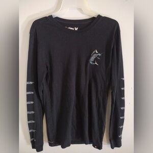 NWOT Hurley Nike DRI Fit Fishing Long Sleeve Shirt Color Black Size Small